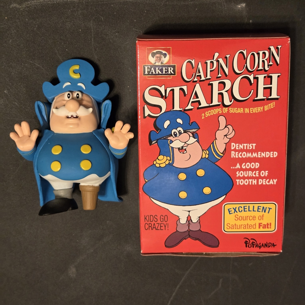 Poplife Cap'n Corn Starch Figure Collectible By Ron English